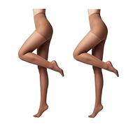 Conte elegant Pack de 2 pantis moldeadores de mujer - ACTIVE 40 DEN - estimula la circulación sanguínea, pantis moldeadores, pantis finos de mujer - color Moca talla 3