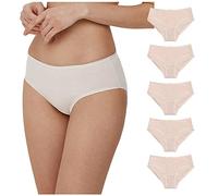 Conte elegant Pack de 5 Braguitas de algodón Mujer Transpirables con elástico - Braguita Cintura Hipster Underwear - LB 2014 Colores Naturales Talla 106