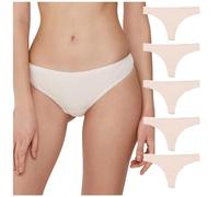 Conte elegant Pack de 5 Tangas de algodón para Mujer Transpirable con Banda elástica - Ropa Interior Tanga Slip - LST 2000 Colores Naturales Talla 94