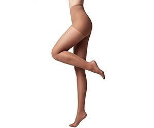 Conte elegant Pantys de Mujer para pieles sensibles con vitamina E - Efecto moldeador Pantys de Mujer lisos - Smooth ACTIVE SOFT 20 Lycra 20 Color marrón talla 5