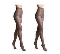 Conte elegant Paquete de 2 pantis de mujer duraderos semimate - pantis de mujer finos con bragas marcadas - color liso SOLO 40Grafito tamaño 3