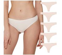 Conte elegant Tanga de algodón para Mujer Paquete de 5 Transpirable con Banda elástica - Ropa Interior Tanga Slip Calzoncillos - LST 2000, por Supuesto, tamaño 102