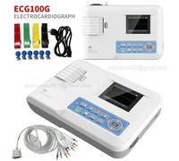 CONTEC ECG100G 1 Canal Electrocardiógrafo EKG Monitor de máquina Cable portátil