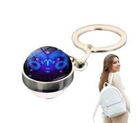 Contellation Key Cadenas, llaveros Horoscope, Accesorio para mochila constelación de, Glowing in the Dark Decorative Candant Auto Ornament for Key Backpack Decor, Aries, riferimento alla