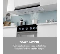 Contempo 90 Campana extractora 175m³/h LED acero inoxidable acrílico color negro Klarstein