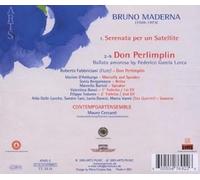 Contempoartsensemble - Maderna: Don Perlimplin; Serenata per un Satellite