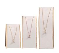 Contemporáneo 3 piezas de madera resistente para collares, soportes curvados para elegante organización de presentación de joyas, estante de exhibición de encimera