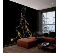 Contemporáneo Murales De Papel Pintado 350 x 256 cm, Fotomurales Pared Tejido No Tejido Abstracto Chicas Rayas Decorativos Murales póster para Dormitorio Salón TV Pared
