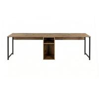 Contemporary and Practical Study Desk, Atlantic Pine, Black, 240 x 74 x 60 | 100% Melamine Coated Particle Board| Perfect for Modern Home Office & Study Spaces, Elegant and Functional Design