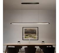 Contemporary Metal LED Chandeliers Kitchen Island Linear Pendant Lights Dining Room Lighting Fixtures Adjustable Acrylic Hanging Light for Bedroom Living Hallway