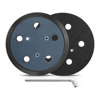 Contencinty Almohadillas orbitales para lijadora orbital, 2 piezas de 5 pulgadas, 5 agujeros, piezas de repuesto para PorterCable 33 333VS gancho de lijadora de pista aleatoria