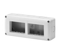 CONTENEDOR 6-POSICIONES CONTENEDOR IP40 PARA APLICACIONES AL SISTEMA HORIZONTAL PROYECTO MÓDULO 6-POSICIONES 3X2 GW27005