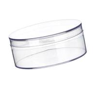 Contenedor acrílico redondo con forma de corazón, organizador de caja de acrílico transparente con tapa, cajas de almacenamiento redondas para dulces, píldoras, uñas, caja organizadora transparente