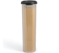 Contenedor alto transparente para pasta espaguetis con tapa. Organización multiusos de despensa de cocina y almacenamiento de alimentos para fideos, frijoles, pajitas, hermético, a prueba de fugas,