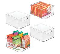 Contenedor apilable de pl stico para despensa InterDesign iDesign - Contenedor organizador con asas para armarios o refrigerador - Juego de 4 - T