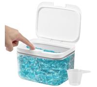 Contenedor automático de almacenamiento de cápsulas de lavandería, almacenamiento de detergente de 2.8 litros, almacenamiento sellado de detergente para ropa con medidora para cápsulas de