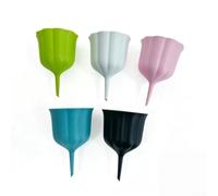 Contenedor automático de riego automático para plantas de interior con sistema de riego por goteo, puerto de llenado de boca ancha, maceta de plástico negro, blanco, rosa, verde, azul, juego de 5