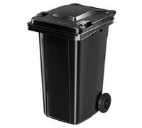 Contenedor Basura Comercial Gran Capacidad Con Tapa Ideal Comunidades Calles Fábricas Obras Construcción Robusto Duradero(Black,65 Gallon)