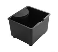 Contenedor compacto para café expreso Mini Knock Box, construcción ABS con almohadilla de amortiguación de silicona extraíble, 12 x 11 x 8,5 cm, color negro