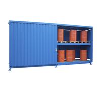 Contenedor con estanterías para el almacenamiento pasivo de sustancias peligrosas LaCont, H x A x P 3080 x 6180 x 1530 mm