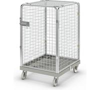 Contenedor de acero antirrobo con tablero rodante de acero sin balda intermedia