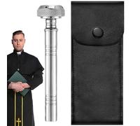 Contenedor de agua bendita | Dispensador de líquidos portátil aspersor de viaje, olla de agua bendita con bolsa de almacenamiento, herramienta Aspergillum para rituales religiosos