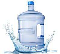 Contenedor de agua BPA de plástico grueso sin botella de agua 5L con tapas de tornillo y manejo incorporado Botella de dispensador de agua reutilizable Jarra de agua 5 litros para dispensador de agua