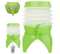 Contenedor de Agua con Grifo dispensador de Bebidas Plegable de 3, 5 l Jarra de Agua portátil para Acampar con Base Estable y asa para el hogar y al Aire Libre.