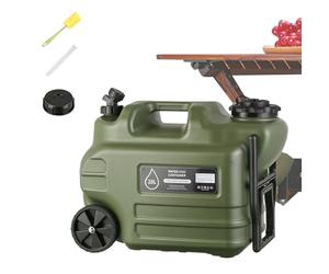 Contenedor de agua con ruedas - Contenedor de agua con grifo, cubo portátil de 28 L con mango plegable | Cubo de almacenamiento de agua, grifo de sal | para viajes senderismo picnic autocaravana ja
