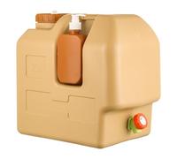 Contenedor de agua de camping de 20 litros con grifo y dispensador de jabón, tanque de agua portátil sin BPA para uso al aire libre, viajes en vehículos, senderismo, RV, emergencia o picnic