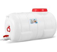 Contenedor de agua de gran capacidad, tanque de agua de plástico, cubo de agua horizontal con tapa y válvula para uso doméstico, camping, actividades al aire libre y viajes en coche (tamaño: 250