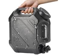 Contenedor de agua para camping, jarras de agua con grifo, depósito de agua grande de 12 litros, almacenamiento duradero a prueba de fugas, cantina portátil para exteriores, depósito de agua para