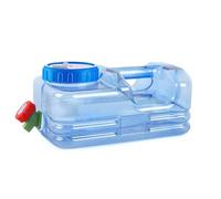 Contenedor de agua para coche - PC de alimenticio, 5,5 l, azul transparente | Portable Water Storage Tank With Tap Faucet, Large Capacity Camping Waters Jug | Outdoor Travel Drinking Waters