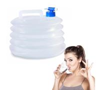 Contenedor de agua plegable con buen gusto - Cubo de almacenamiento de agua portátil plegable, jarra de agua segura para alimentos para acampar al aire libre, senderismo, viajes, suministro de agua