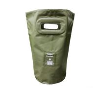 Contenedor de agua plegable para viajes de pesca y eventos al aire libre, cubo plegable portátil para manejo de agua y residuos (15 L, verde)