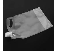 Contenedor de Agua Plegable Portátil de 2L, Bolsa de Almacenamiento de Agua Plegable sin BPA con Diseño de Boca Pequeña para Acampar Al Aire y Senderismo