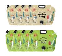 Contenedor de agua portátil plegable de 2 piezas: 8 litros con grifo,bolsa de agua sin BPA,colgante y de diseño independiente,adecuado para acampar y necesidades de al light yellow and green 2 piezas