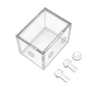 Contenedor de Agua Rosca / 4 para, With connector 60X80MM | Contenedor de agua transparente de 175ML / 350ML / 525ML con 2 conectores de tubo, contenedor cuadrado