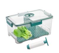 Contenedor de alimentos al vacío con bomba - Temporizador transparente, de almacenamiento, contenedor de envasado al vacío sin BPA, recipiente portátil para marinar | Almacenamiento de alimentos