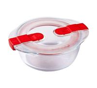 Pyrex Cook&Heat Recipiente de almacenamiento y transporte de alimentos, Vidrio borosilicato, transparente, 14 X 12 X 5 Cm
