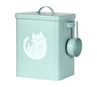 Contenedor de alimentos para perros, contenedor de almacenamiento hermético, dispensador de trato 6L, soporte de cucharadas incorporado, sello a prueba de humedad, diseño compacto, control de olor, fá