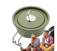 Contenedor de alimentos: tazón para acampar de 4,72 pulgadas, tazón y tazas plegables, taza para acampar de aleación de aluminio | Taza de café con tazones para mezclar, uso con una sola mano, sin