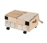 Contenedor de almacenamiento con ruedas, organizador plegable con ruedas para dormitorio, lugar de trabajo, viajes, universidad, garaje, coche