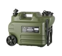 Contenedor de almacenamiento de agua multifunción de 28 litros con espiga y ruedas, transportador de agua portátil para camping con asa plegable para senderismo, picnic, caravana y suministro de agua