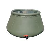 Contenedor De Almacenamiento de Agua Plegable Portátil Incluye Válvula de Agua Gran Capacidad Ideal para Recoger, Transportar y Almacenar Agua Color Verde(Filled,3000L250*100 * 140CM)