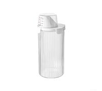 Contenedor de almacenamiento de alimentos con boquilla hermética de cuerpo transparente y accesorio de taza medidora para cereales, harina, arroz, frijoles de azúcar y aperitivos (mediano)