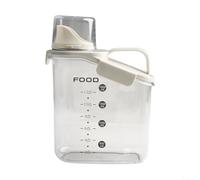 Contenedor de almacenamiento de alimentos para perros a prueba de fugas con asa de transporte ergonómica y tecnología de doble sellado (blanco)