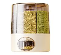 Contenedor De Almacenamiento De Cereales - 816 G 719 G, Peso Neto, Salida En Uno, Caja De Arroz Rotativa Transparente | Dispensador De Alimentos Secos De Varios Compartimentos, Organización En Casa,