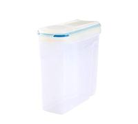 Contenedor de almacenamiento de cereales de plástico 4L Hebilla hermética Dispensador de alimentos secos Snacks Caja de mantenimiento fresca, azul