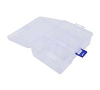 Contenedor de almacenamiento de componentes pequeños con diseño de partición ajustable para clavos, pernos, cuentas, aparejos de pesca y nociones de costura (pequeño 6 rejillas)